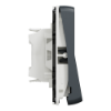 Imagem de Botao de pressao duplo Mureva Styl encastrar/saliente IP55 16A Cinzento