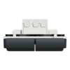 Imagem de Botao de pressao duplo Mureva Styl encastrar/saliente IP55 16A Cinzento