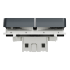 Imagem de Botao de pressao duplo Mureva Styl encastrar/saliente IP55 16A Cinzento