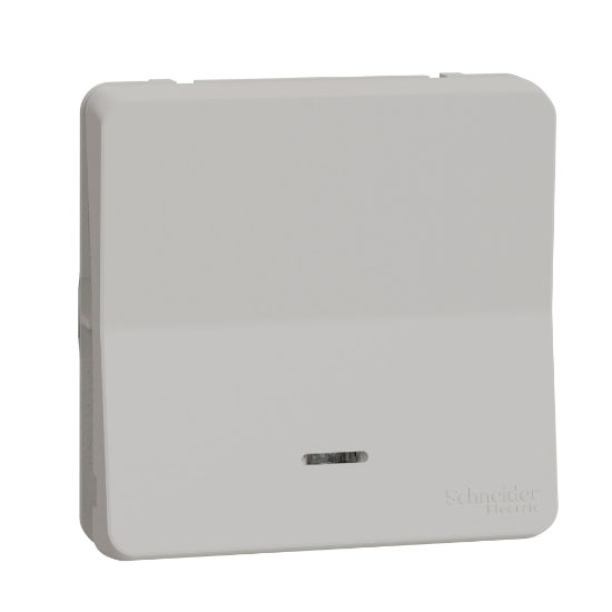 Imagem de Comutador de escada Mureva Styl encastrar/saliente luminoso IP55 16A Branco
