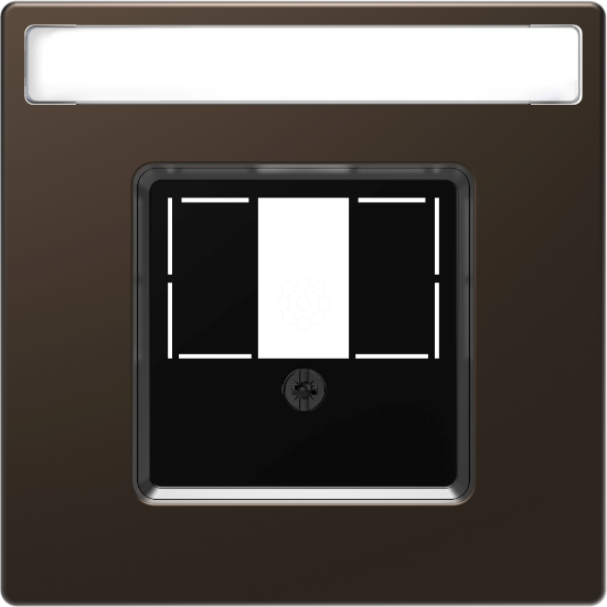 Imagem de D-Life - Centro de tomada multimedia com porta-etiqueta - Metal mocca