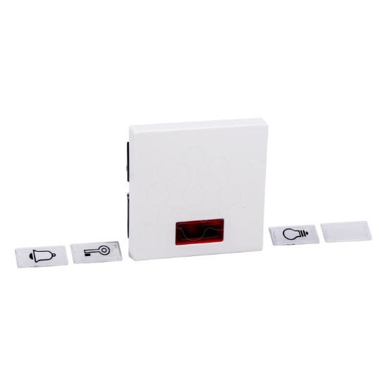 Imagem de M-Elegance - Tecla simples com visor para simbolos - Branco ativo