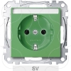 Imagem de M-Elegance - Tomada 2P+T com obturadores e porta-etiquetas - 16A - Verde