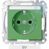 Imagem de M-Elegance - Tomada 2P+T com obturadores e porta-etiquetas - 16A - Verde