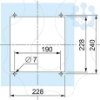 Imagem de Roof outlet grille   cut out 228x228mm   ext. dim 90x340x340mm   IP54 grey