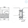 Imagem de Filter for outlet grille or fan cut-out O108mm ext dim 124x124mm IP20