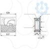 Imagem de Filter for outlet grille or fan cut-out O108mm ext dim 124x124mm IP20