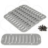 Imagem de Metal outlet grille cut-out 216x62mm ext dim 244x90mm IP20