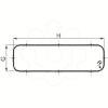 Imagem de Metal outlet grille cut-out 216x62mm ext dim 244x90mm IP20