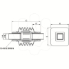 Imagem de Articulated tube joint square 50 mm cast steel RAL 7040. For S3CM HMI encl.