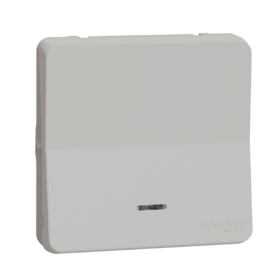 Imagem de Botao de pressao Mureva Styl encastrar/saliente luminoso IP55 16A Branco