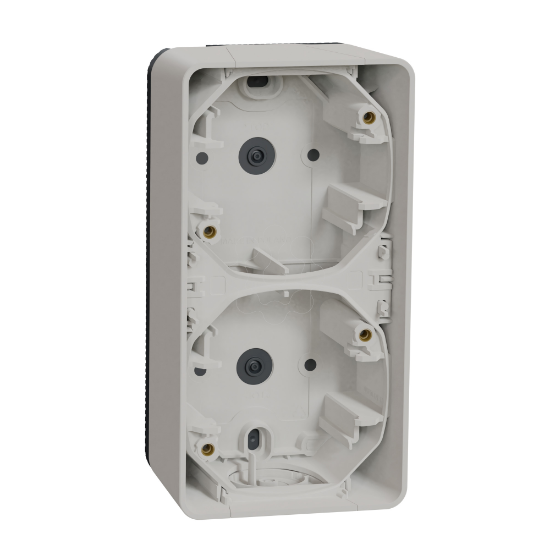 Imagem de Caixa de superficie vertical 2 elem. Mureva Styl IP55 Branco
