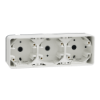 Imagem de Caixa de superficie horizontal 3 elem. Mureva Styl IP55 Branco