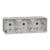 Imagem de Caixa de superficie horizontal 3 elem. Mureva Styl IP55 Branco