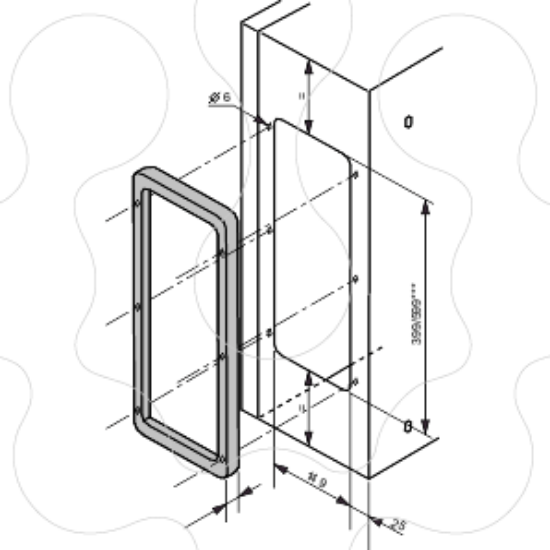 Imagem de Association kit enables sidebyside mounting of enclosures.