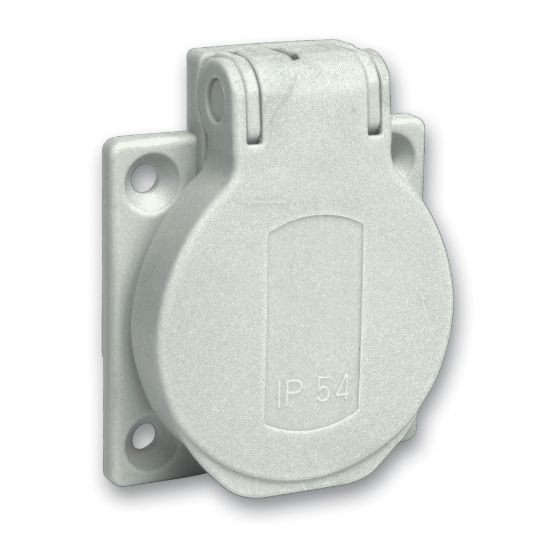 Imagem de PratiKa socket - grey - 2P + E - 10/16 A - 250 V - German - IP54 - flush - back