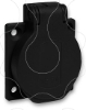 Imagem de PratiKa socket - black - 2P + E - 10/16 A - 250 V - German - IP54 - flush - back