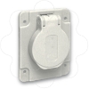 Imagem de PratiKa socket - grey - 2P + E - 10/16 A - 250 V - German - IP54 - flush - back