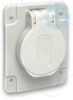 Imagem de PratiKa socket - grey - 2P + E - 10/16 A - 250 V - German - IP54 - flush - side