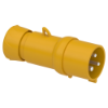 Imagem de PratiKa wander plug - straight - 32 A - 2P + E - 100...130 V AC - IP44