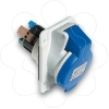 Imagem de PratiKa socket - fast - angled - 32A - 3P + N + E - 200...250 V AC - panel