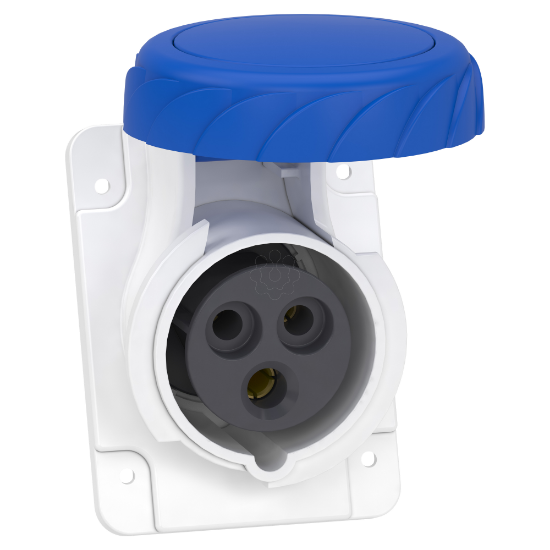 Imagem de PratiKa socket - fast - angled - 16A - 2P + E - 200...250 V AC - panel