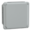 Imagem de Metal industrial cut-out box - low plain cover - H105xW105xD49 - IP55 - grey