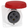 Imagem de PratiKa socket - fast - angled - 32A - 3P + E - 380...415 V AC - panel