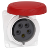 Imagem de PratiKa socket - fast - angled - 32A - 3P + N + E - 380...415 V AC - panel