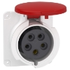 Imagem de PratiKa socket - fast - straight - 32A - 3P + N + E - 380...415 V AC - panel