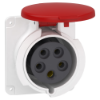 Imagem de PratiKa socket - fast - straight - 32A - 3P + N + E - 380...415 V AC - panel