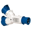 Imagem de PratiKa multiple adapter - 2 industrial sockets - 16 A - 2P+E - 220V AC - IP67
