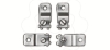 Imagem de Stainless stell wall mounting lugs set of 4 +fixings for PLS box