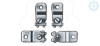Imagem de Stainless stell wall mounting lugs set of 4 +fixings for PLS box