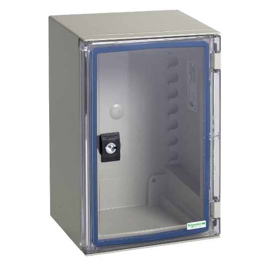 Imagem de Armario de montagem na parede em ABS/PC monobloco IP66 H310xW215xD160mm porta transparente