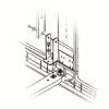 Imagem de central support for mount.side or hor.plate or upright or 19"chas.in 2doors PLA