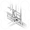 Imagem de central support for mount.side or hor.plate or upright or 19"chas.in 2doors PLA