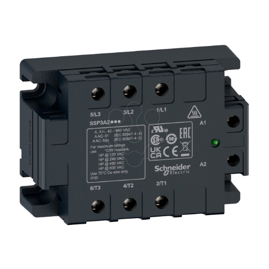 Imagem de Solid state panel mount rele 25 a zero voltage switching thermal pad input 4…32 v dc output 48…530 v ac