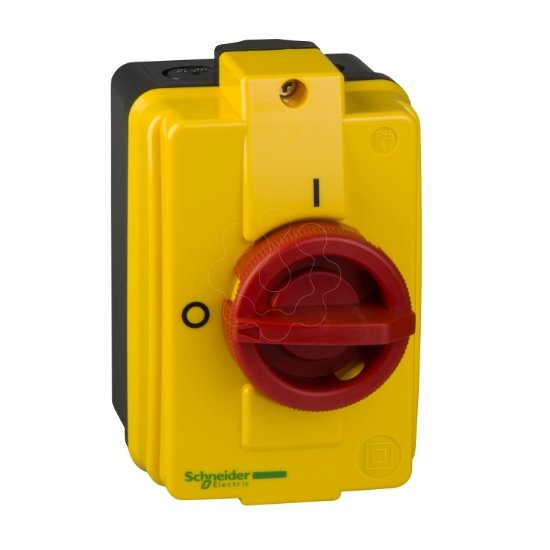 Imagem de interruptor seccionador principal paragem de emergencia em caixa 3P 32A