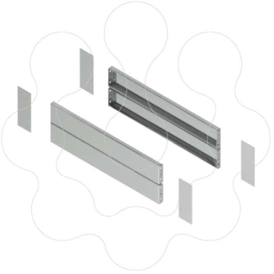 Imagem de Spacial - side plinth - H200 D400 stainless steel 316L