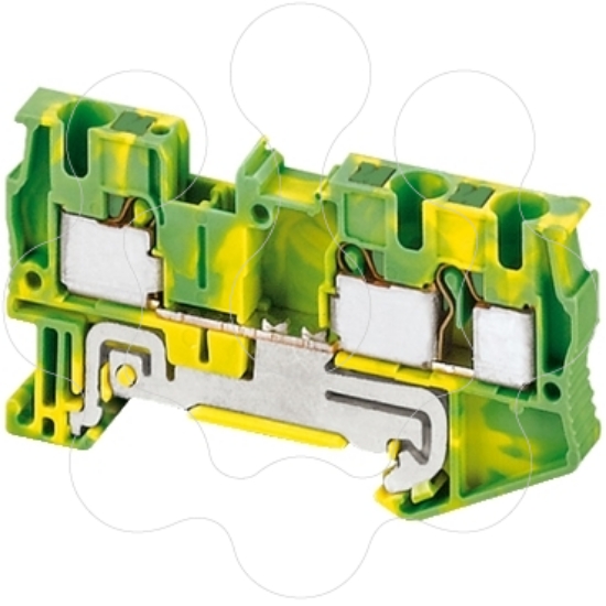 Imagem de PUSH IN TERMINAL PROTECTIVE EARTH 3 POINTS 4MM? GREEN YELLOW