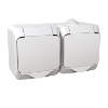 Imagem de Cedar Plus   double socket outlet sideE   16A shutters white
