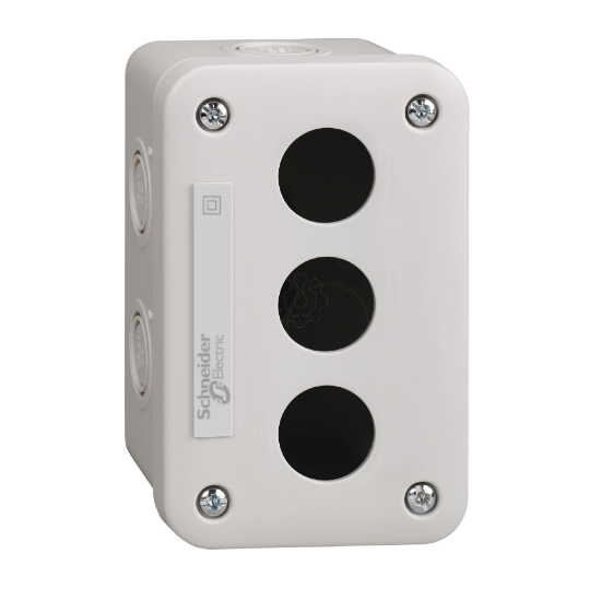 Imagem de Estacao de controlo vazia - cinzento claro - 3 recortes - ip54 - para xb7 o 22 milimetros