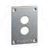 Imagem de Placa frontal perfurada - xap-e - metal - 2 aberturas horizontais