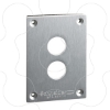 Imagem de Placa frontal perfurada - xap-e - metal - 2 aberturas horizontais