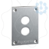 Imagem de Placa frontal perfurada - xap-e - metal - 2 aberturas horizontais