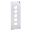 Imagem de Placa frontal perfurada - xap-e - metal - 5 aberturas horizontais