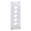 Imagem de Placa frontal perfurada - xap-e - metal - 5 aberturas horizontais