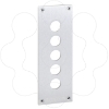 Imagem de Placa frontal perfurada - xap-e - metal - 5 aberturas horizontais