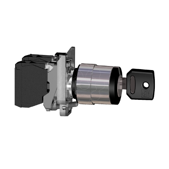 Imagem de Interruptor selector chave preto o 22   2 posicoes 90° estatico   1 no   atex